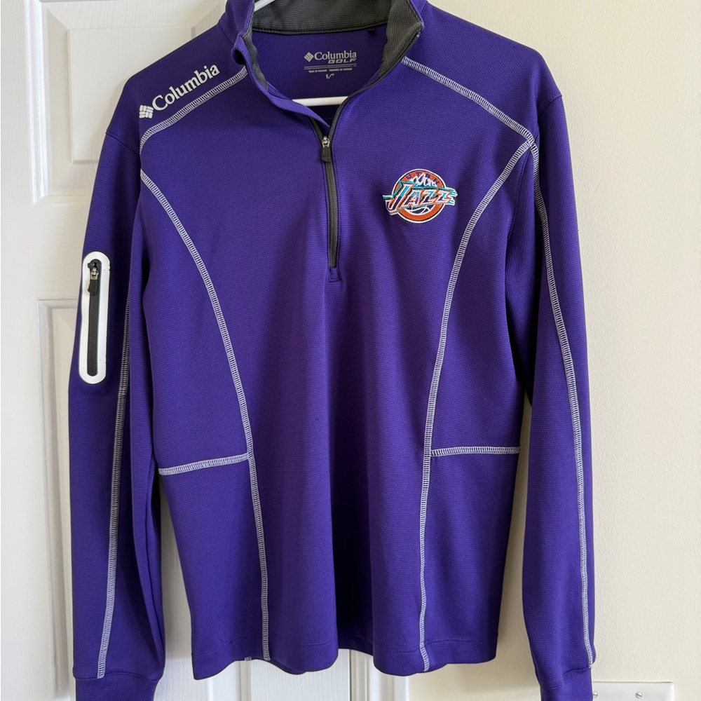 Utah Jazz Columbia Purple Sports Pullover